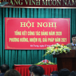 Hội nghị Tổng kết công tác xây dựng Đảng bộ năm 2020 triển khai nhiệm vụ năm 2021