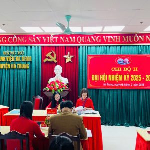 BỆNH VIỆN ĐA KHOA HÀ TRUNG TỔ CHỨC THÀNH CÔNG ĐẠI HỘI CHI BỘ II NHIỆM KỲ 2025 – 2027