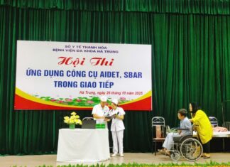 BỆNH VIỆN ĐA KHOA HÀ TRUNG TỔ CHỨC HỘI THI “ỨNG DỤNG CÔNG CỤ AIDET, SBAR TRONG GIAO TIẾP” CHÀO MỪNG NGÀY ĐIỀU DƯỠNG VIỆT NAM 26/10
