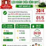 THÔNG BÁO LỊCH KHÁM CHỮA BỆNH BẢO HIỂM Y TẾ DỊP NGHỈ LỄ