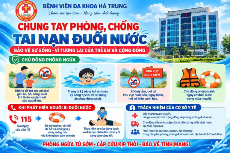 BỆNH VIỆN ĐA KHOA HÀ TRUNG – CHUNG TAY PHÒNG, CHỐNG ĐUỐI NƯỚC, BẢO VỆ SỰ SỐNG